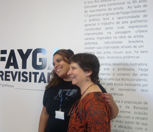 Kely Pinheiro e Noni na inauguração da exposição