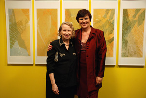 Anna Bella Geiger e Sonia Shuitek  na inauguração