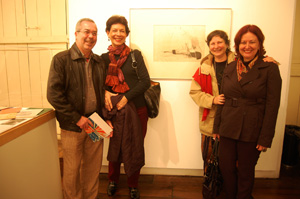Alex Gama, Maria Luisa Tavora, Noni e Lourdes Rossetto, diretora do Museu Victor Meirelles
