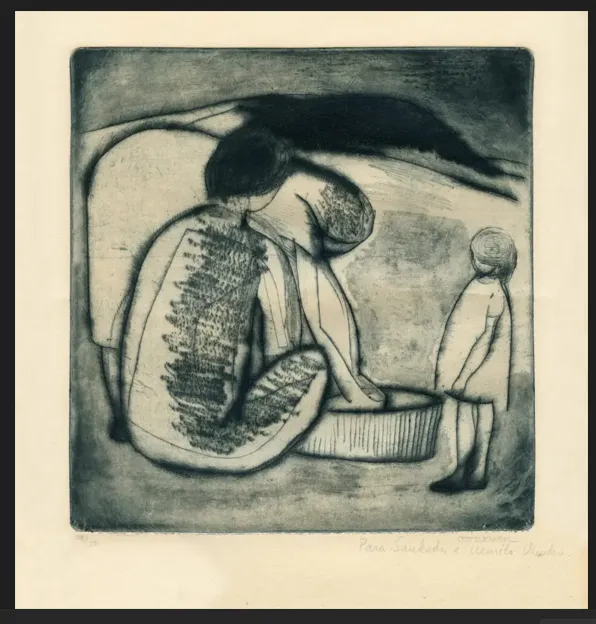 "Duas mulheres e uma criança”, 1950