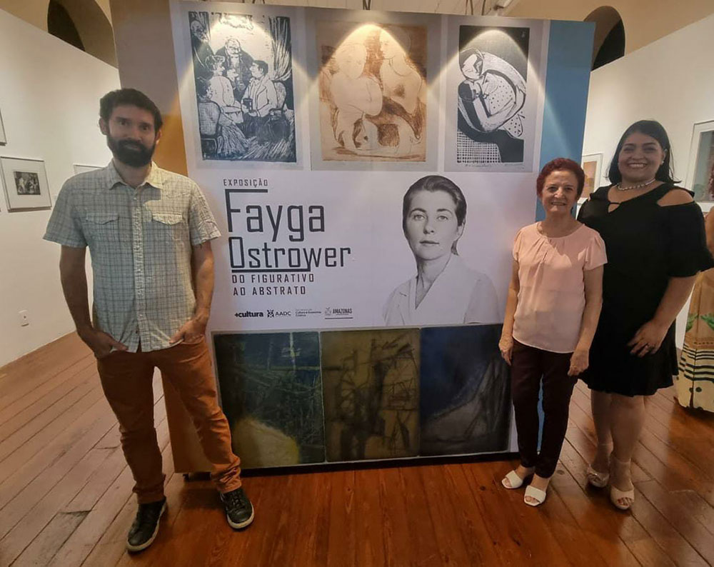 João Rodrigo Ostrower, ator, diretor e roteirista, representou o Instituto Fayga Ostrower na inauguração da mostra. N