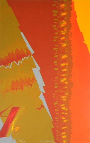 Ilustração para O rio, serigrafia, 1972, 48 x 33 cm