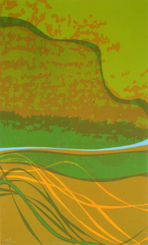 Ilustração para O rio, serigrafia, 1972, 48 x 33 cm